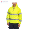 EN20471 Hi Vis Hooded Sweatshirt Klasse 3, hohe Sichtbarkeit Sicherheit Hoddie Workwear mit reflektierenden Bändern